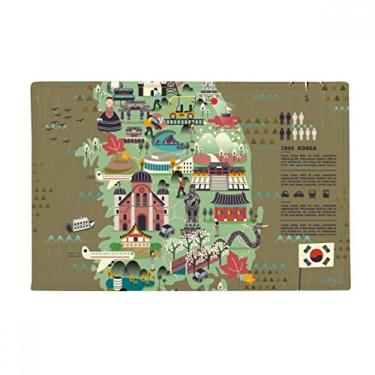 Imagem de DIYthinker Tapete antiderrapante para porta de banheiro com pontos de referência na Coreia do Sul