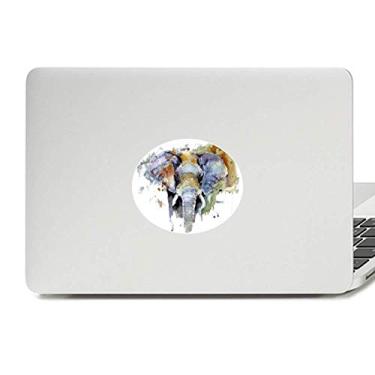 Imagem de Adesivo de notebook com emblema de animal de vinil com personalidade pintada de elefante