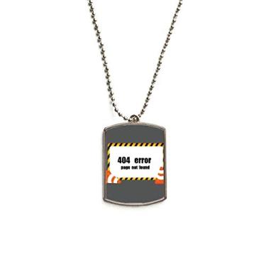 Imagem de DIYthinker Logo 404 Colar com pingente de etiqueta de cachorro em aço inoxidável não encontrado