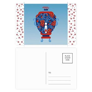 Imagem de Cartão postal com símbolo nacional da Rússia, estampa de vaso de Natal, Natal, celebração, cartão postal de bênção