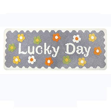 Imagem de jia cool Tapete de banheiro de microfibra super antiderrapante, tapete antiderrapante e tapete de banheiro super macio e grosso, absorvente de água, lavável na máquina, 40 cm x 60 cm Little Lucky Gray