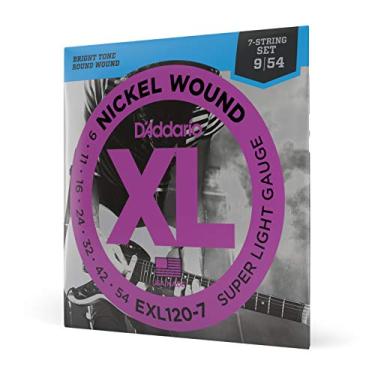 Imagem de Encordoamento Para Guitarra 7 Cordas .009-.054 D'Addario XL Nickel Wound EXL120-7