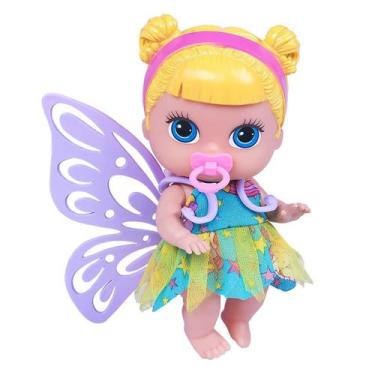 Imagem de Boneca Fada Baby Collection Mini Loira Menina Vinil 19cm - Super Toys