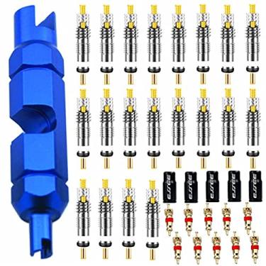 Imagem de Kit de ferramentas de remoção de núcleo de válvula para bicicleta e válvula de carro, ferramenta de reparo com núcleo de válvula Presta de substituição sem vazamento e núcleo de válvula Schrader