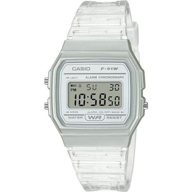 Imagem de Relógio Casio Feminino Ref: F-91ws-7df Vintage Digital Transparente