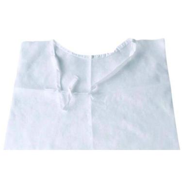 Imagem de Babador Descartável Tnt Com Tiras Branco 30G Pct 100Unids