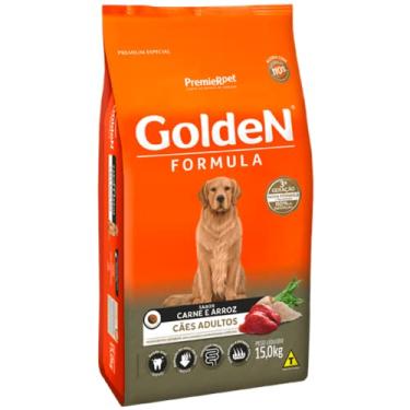 Imagem de Ração Golden Fórmula para Cães Adultos Sabor Carne e Arroz, 3kg Premier Pet Para Todas Grande Adulto,