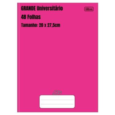 Imagem de Caderno Brochura Pequeno/Grande 48 Ou 96 Folhas D+ Rosa Tilibra - Esco