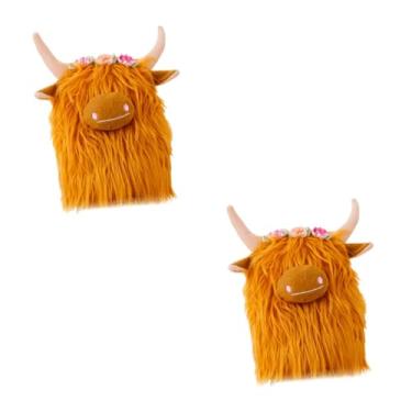 Imagem de OSALADI 2 Peças Boneca De Iaque Vaca Bichos De Pelúcia Boneca De Vaca De Pelúcia Animais Realistas Brinquedo Vaca Sofá Boneca Highland Vaca De Pelúcia Kidcraft Playset Brinquedo Infantil