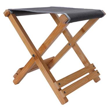 Imagem de Small Bamboo Stool Multipurpose Low Stool Children Bench for Kitchen, Bathroom, Bedroom or Toy Room(folding chairs)