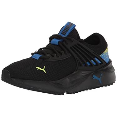 Imagem de PUMA Tênis infantil unissex Pacer Future Disintegration, Puma Preto, francês, azul, amarelo, 5.5 Big Kid