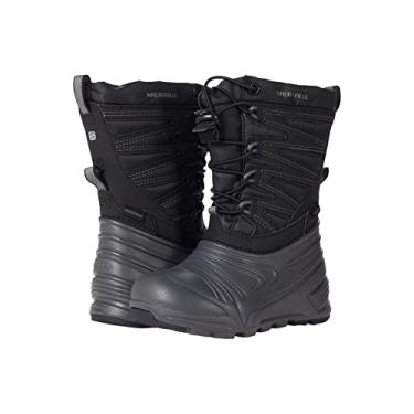 Imagem de Merrell Bota infantil impermeável Snow Quest Lite 3.0, Preto/cinza, 11 Big Kid