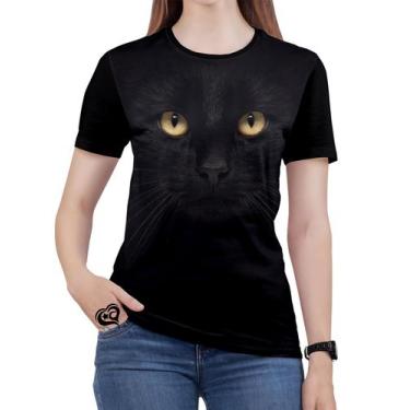 Imagem de Camiseta De Gato Feminina Blusa Animal - Alemark