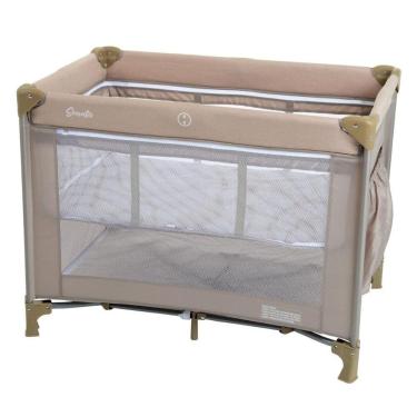 Imagem de Berço Portátil Sonata Bege Burigotto Chiqueiro Cercado Bebê