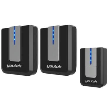 Imagem de Campainha Sem Fio Dupla Até 300 Mts 52 Toques 2 Receptores Longo Alcance