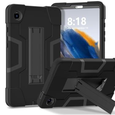 Imagem de Estojo para tablet, capa para tablet Capa para Galaxy Tab A9 de 8,7 polegadas compatível com Samsung Galaxy Tab A9 SM-X110/X115/X117 Capa de silicone para tablet com suporte, capa protetora robusta à