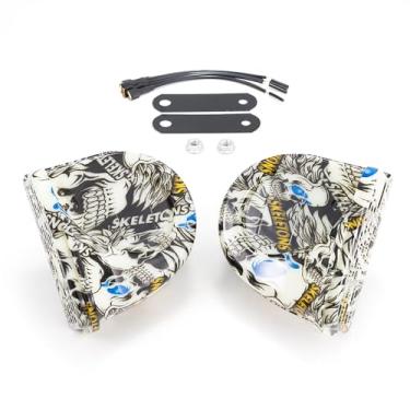 Imagem de FARBIN Buzinas de trem para caminhões, buzina de caracol para motocicleta, kit de buzina de carro com som de trem de 12 V, buzina super alta 150 dB para caminhão, caminhão, barco, captador (padrão de