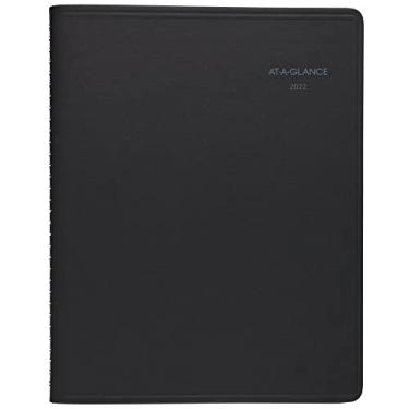 Imagem de Agenda mensal 2022 da AT-A-GLANCE, 20,16 cm x 27,94 cm, grande, QuickNotes, preta (760605)