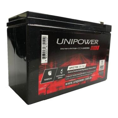 Imagem de Bateria Unipower Para Nobreak Up1270e F187 12V 7.0Ah
