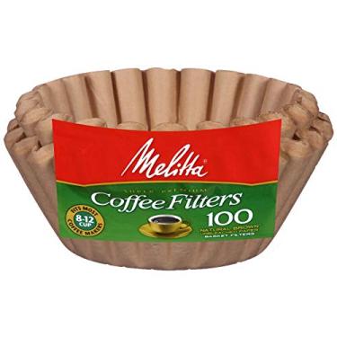 Imagem de Melitta Filtros de café de cesta marrom natural não branqueado 100 unidades