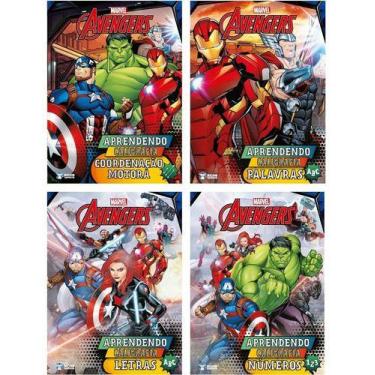 Imagem de Kit 4 Livros - Coleção Aprendendo Caligrafia Marvel Avengers - Bicho E