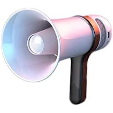 Imagem de Megafone LED Power Display Megafone, amplificador de voz recarregável portátil Alto-falantes duplos altos portáteis com megafone de controle de volume ajustável