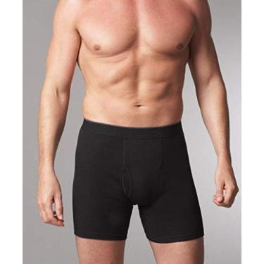 Imagem de Cueca boxer masculina Safe-Dry para incontinência – impermeável, resistente a manchas, resistente a odores, 100% algodão com braguilha funcional – Kleinert's (preta, média cintura 86-91 cm/QUADRIS 84