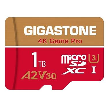 Imagem de [Recuperação de dados gratuita de 5 anos) Gigastone 1 TB Cartão micro SD, 4K Game Pro, cartão de memória MicroSDXC para Nintendo-Switch, GoPro, Câmera de ação, DJI, vídeo UHD, R/W até 100/90 MB/s, UHS-I U3 A2 V60 C10