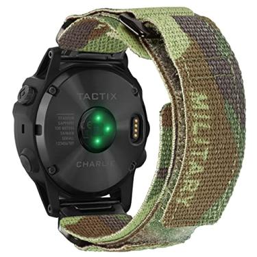 Imagem de Compatível com Garmin, pulseira de relógio, pulseira esportiva de nylon super resistente camuflada com design de laço trançado, para homens da série FÊnix/Forerunner/Vivoactive/Approach/MARQ/quatix/D2 Series Tough Replacement Band For Men