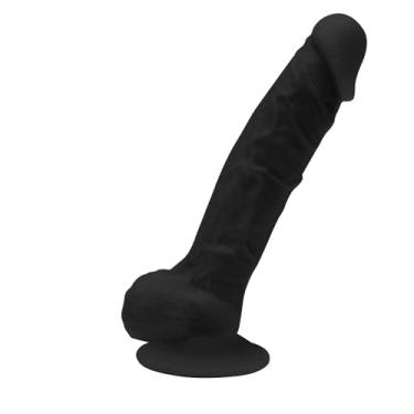 Imagem de Pênis de Borracha Hermes com Escroto com Ventosa 16 x 3,5cm Preto