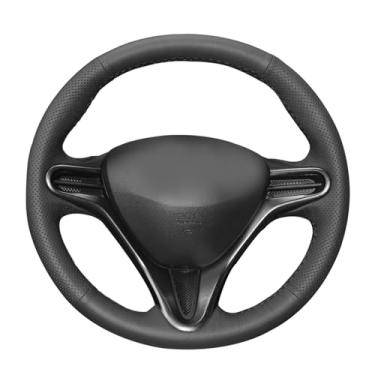 Imagem de MEWANT Capa de volante automotivo para Honda Civic 8 Civic DIY feita de couro genuíno para costura à mão