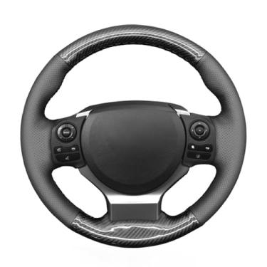 Imagem de MEWANT Capa para volante de carro para Lexus é 200t 250 300 350 F Sport/RC/CT 200h / NX PU fibra de carbono e couro de microfibra