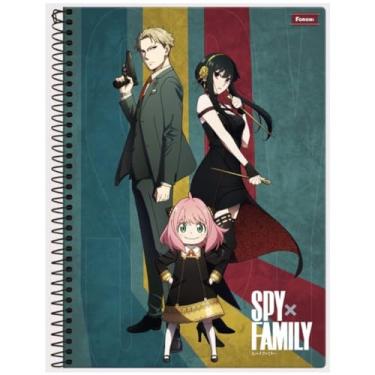 Imagem de Caderno Universitário Anime Spy x Family Grande Foroni com 10 Matérias (Lois, Anya e Yor)