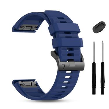 Imagem de ZPJPPLX Pulseira de relógio Garmin Fenix8 AMOLED 47 mm/Fenix E/Fenix 6 Pro/6/7/7 Pro/5/5 Plus, pulseiras de silicone macio para smartwatch Forerunner 965/955/945/Approach S70 47mm/S62/S60/quatix 7