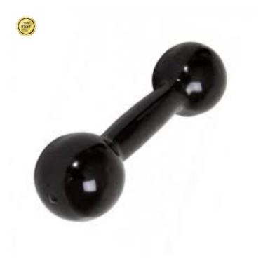 Imagem de Halter Emborrachado 10Kg Musculação/Exercícios/Fitness/Academia.-Unissex