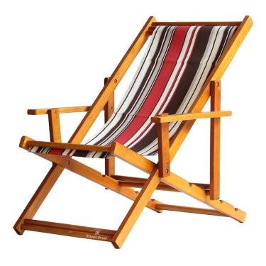 Imagem de Espreguiçadeira Preguiçosa Dobrável Mel Cb-list Marrom-vermelho