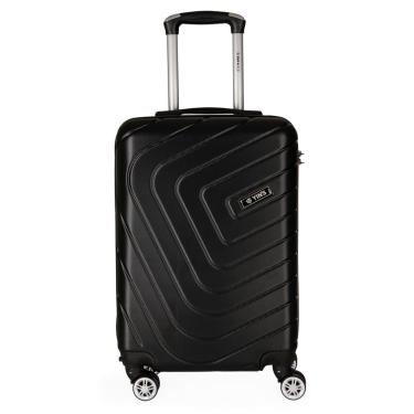 Imagem de Mala de Bordo Pequena para Viagem em Abs Yins Ys21158 Cadeado Integrado Rodas Duplas Giro 360º Preto