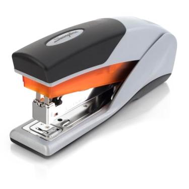 Imagem de Swingline Grampeador, capacidade para 25 folhas, Optima 25, sem atolamento, esforço reduzido, aderência macia, laranja e cinza (66402)