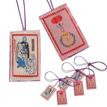 Imagem de TALPGOD Escapulário roxo católica Marie Julie Jahenny of Benediction, presente católico escapulário para primeira comunhão e confirmação, Escapularios Catolicos Regalos Católicos Para Mujer