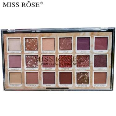 Imagem de Paleta De Sombras 18 Cores Miss Rôse M1