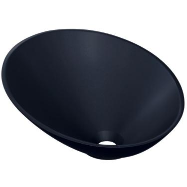 Imagem de Cuba de Apoio Meia Lua Para Banheiro Lavabo C01 BM38W Preto Matte Fosca - Lyam