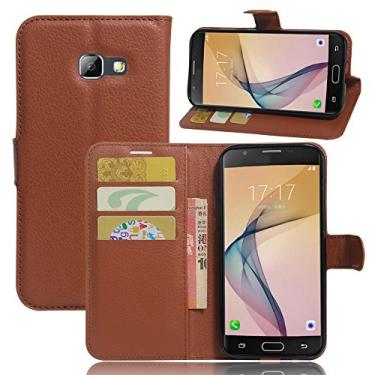 Imagem de Capa para Samsung Galaxy A5 (2016)/A510 – Capa flip de couro PU para Galaxy A5 (2016), capa de proteção de telefone estilo empresarial, capa com [compartimentos para dinheiro e cartão] (JFC8-10)