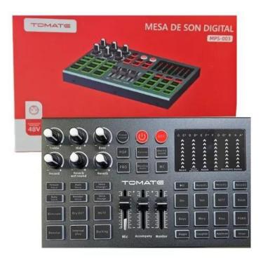 Imagem de Mesa D Som Digital Efeito Sonoro Áudio Mixer Bateria MSP-003 - Tomate