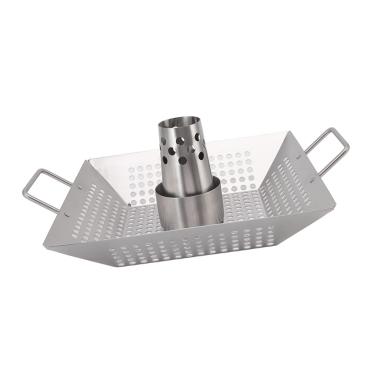 Imagem de Suporte para Torrador de Frango, Lata de Cerveja, Panela de Frango Resistente Ao Calor, Aço Inoxidável, Saudável, Removível Com 2 Alças para Grelha