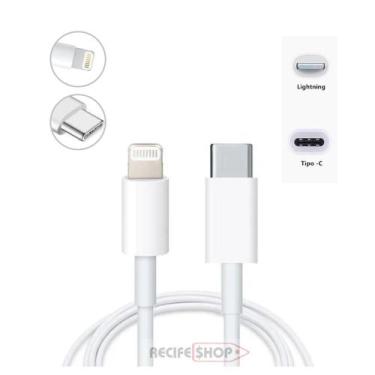 Imagem de Kit 2 Cabos Lightning para Tipo C 1m  Dupla Resistência  Carregamento 