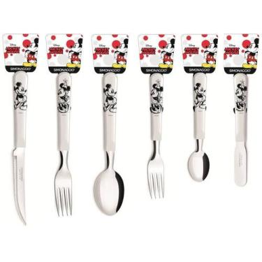 Imagem de Kit Talheres Simonaggio Disney - Minnie e Mickey - 6 Peças
