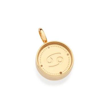 Imagem de Pingente banhado ouro 3x 24k 18k e 22k  unissex signo câncer acrílico 