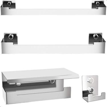 Imagem de Kit de Acessórios Para Banheiro Inox 4 Peças F.ELG - FassinShop
