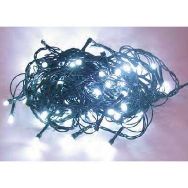 Imagem de Luz de Natal Cordão 100 Lâmpadas LED Branco Fio Verde 127V 10 Mts M/F 