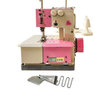 Imagem de Máquina de Costura Galoneira Rosa- 2Agulhas Bracob+Vies-110v, 110V